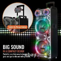 10000W Rechargeable Bluetooth Karaoke speaker with Disco lights and wireless mic