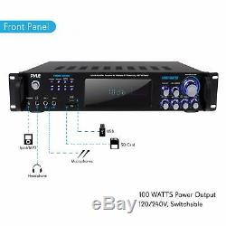 1000w Bluetooth Home Audio Power Amplifier Stereo Receiver Wireless Microphone