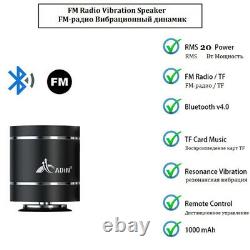 10XAdin Bluetooth Vibration Speaker Remote Control Portable FM Radio Wireless
