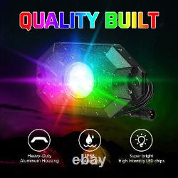10x RGB LED Rock Light 4Pod Kit OffRoad Underglow Foot Wheel Neon Lamp Wholesale