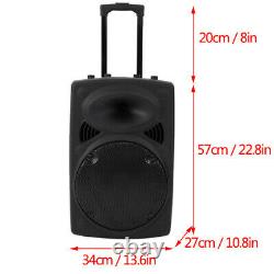 12 Portable Rechargeable Bluetooth Party Speaker FM AUX withMicrophone & Remote