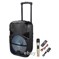 12 Powered Bluetooth Active PA Speaker 1200W USB Remote Portable for DJ Party