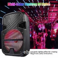 12 Powered Bluetooth Active PA Speaker 1200W USB Remote Portable for DJ Party