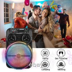12inch Bluetooth Karaoke Machine with 1 Wireless Microphones Remote Control