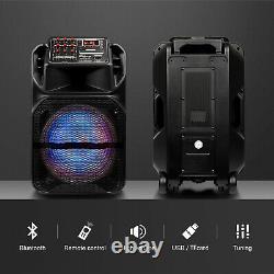 15 Portable Bluetooth Speaker Wireless Outdoor Intense Bass RBG Light Remote