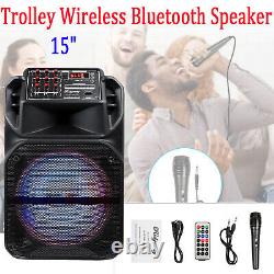 15 Trolley Party Bluetooth Speaker Wireless Stereo Loud WithLED Light Remote USA