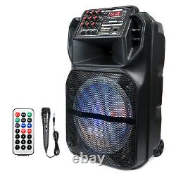 15 Trolley Party Bluetooth Speaker Wireless Stereo Loud WithLED Light Remote USA