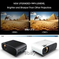 18000 Lumens 4K 1080P LED Projector Home Theater Cinema Multimedia HDMI USB VGA