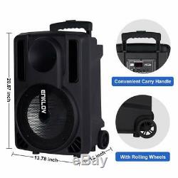 20 Portable Wireless Karaoke Bluetooth Speaker System With Remote Control & 2 Mic