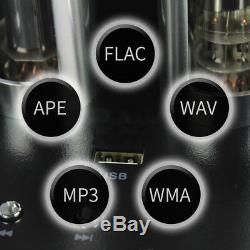 220V Wireless Bluetooth USB Remote Vacuum Tube Audio Amplifier HiFi Power Amp