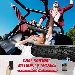 28'' UTV Sound Bar Speaker Audio System Bluetooth For Polaris RZR XP 1000 Can Am