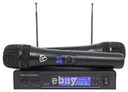 (2) Rockville KPS65 6.5 400w Karaoke/Pro Speakers+Bluetooth Amp+Wireless Mics