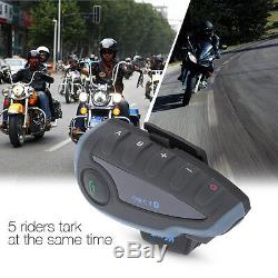 2x Bluetooth Motorcycle Helmet Intercom Remote Control Headset BT 8 Rider 1200M