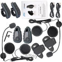 2x Bluetooth Motorcycle Helmet Intercom Remote Control Headset BT 8 Rider 1200M