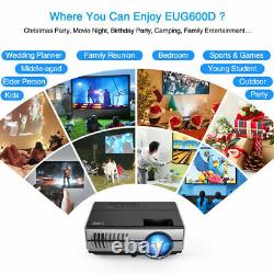 3000lm HD LED Smart Projector 1080p Android 7.1 Blue-tooth Wireless for YouTube