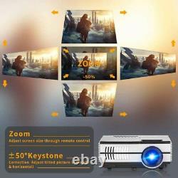 3000lm LED HD WiFi Projector Android 7.1 Blue-tooth Home Theater WLAN Online App