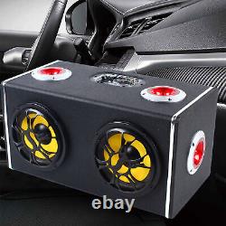 360° Wireless Bluetooth Car Speaker Bass Subwoofer Sound System USB Remote