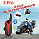 3pcs X3 Plus Motorcycle Motorbike Skiing Helmet Blue-tooth Headset Withptt Remote