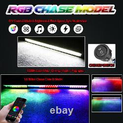 40 RGB LED LIGHT BAR Halo Color Chasing Music Wireless Bluetooth Off Road ATV