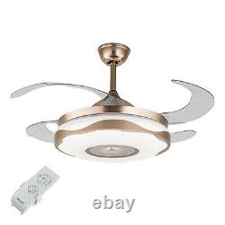 42Inch Chandelier Ceiling Fan with Lighting Wireless Bluetooth + Remote Control