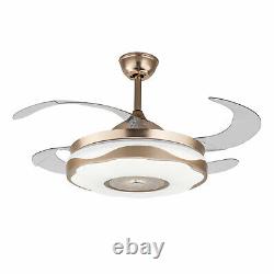 42Inch Chandelier Ceiling Fan with Lighting Wireless Bluetooth + Remote Control