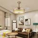 42 Invisible Ceiling Fan Led Light Chandelier 4 Blade+remote/wireless Bluetooth