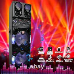 4500W Dual 10? Woofers Bluetooth Speaker Karaok Rechargable With LED Light Remote