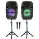 4,400 Watts Wirelessly Portable Party Bluetooth Speakers-microphone Remote Stand