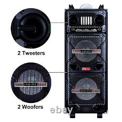 4,500W Portable Bluetooth Speaker Sub Woofer Heavy Bass Sound System Party + Mic