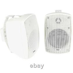 4 Zone Bluetooth Kit8 x 60W Outdoor White Speakers Stereo Amplifier Garden BBQ