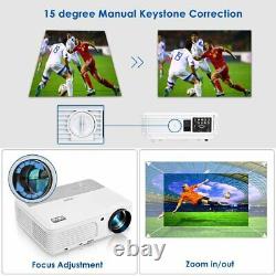 5000Lumen LED Projector 1080p Android BT Home Cinema Football Game Laptop HDMI