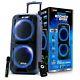 5000w Bluetooth Party Karaoke 2x10 Speaker, Wireless Mic, Radio, Lights, Remote