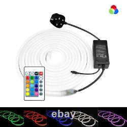 50M RGB Neon Flex 220V RGB Rope Light IP67 Waterproof RGB LED Strip Outdoor Use
