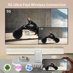 5G WIFI Projector Android 10.0 Smart BT 4K Video Cinema Wireless HD USB HDMI LCD