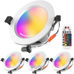 6 Inch RGB Smart WIFI/Bluetooth LED Ceiling Light Dimmable APP Control Downlight