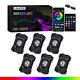 6 Pods Rgbw Led Rock Lights Kit With Bluetooth & Wireless Remote Controller