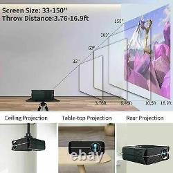 7000lms Android 9.0 Projector Native 1080p BT Wifi Wireless Home Theater HDMI US