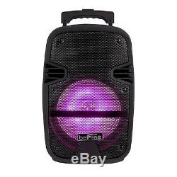 8 Bluetooth Portable Dj Pa Party Speaker Remote Wireless MIC Micprophone Mp3