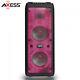 Axess 2000w Bluetooth Speaker Black With Wireless Mic+ Remote Control Pfbt7003