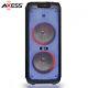 Axess 4000w Bluetooth Speaker Black With Wireless Mic + Remote Control Pfbt7001