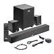 Acoustic Audio 5.1 Surround Sound Home Theater Sound Bar With Bluetooth, Rca