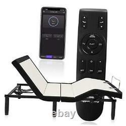Adjustable Bed Frame, Wireless Remote Adjustable Base with Bluetooth APP Full