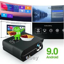 Android 9.0 Wireless Projector LCD LED FHD 1080P Meeting Game Movie VGA BT ZOOM