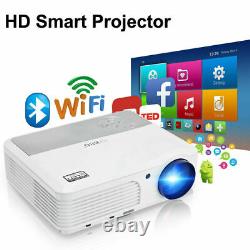 Android LED Projector Home Theater Party Movie Blue-tooth HDMI USB Airplay Zoom