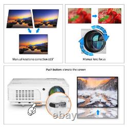 Android LED Projector Home Theater Party Movie Blue-tooth HDMI USB Airplay Zoom