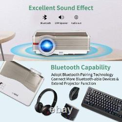 Android WIFI Smart Projector Blue-tooth Home Theater Online Video Apps HDMI AV