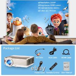 Android WIFI Smart Projector Blue-tooth Home Theater Online Video Apps HDMI AV