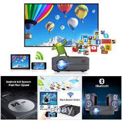 Android WiFi Projector Wireless Mini Blue-tooth Portable 1080P Video HDMI USB HD