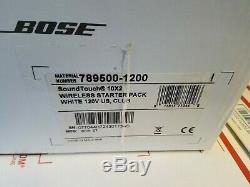 BOSE SoundTouch 10 x 2 Wireless Starter Pack White 120v NO remote controls