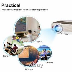 Blue-tooth Android LED Projector Wireless Home Theater Party HDMI USB Miracast